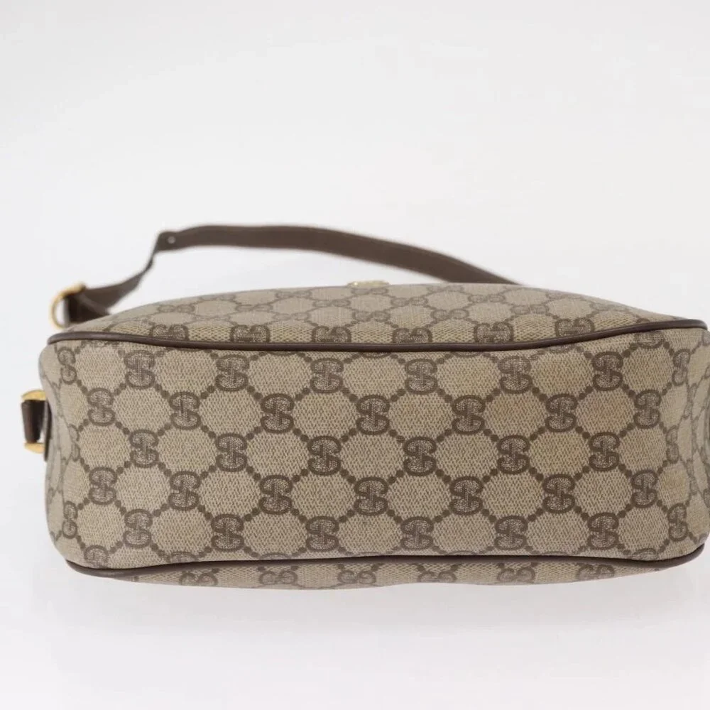 GUCCI GG Supreme Web Sherry Line Bag PVC Beige Gold 89 02 077 Auth 156280 - Picture 7 of 16